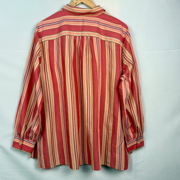 Lauren Ralph Lauren LongSleeve Lightweight Cotton Popover Tunic Blouse 1X Preppy - Picture 7 of 13